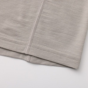 Camiseta de Manga Corta de Lana de Alta Calidad para Hombre, Cuello Redondo, Tops de Lana Merino Superfina - Product Image 4