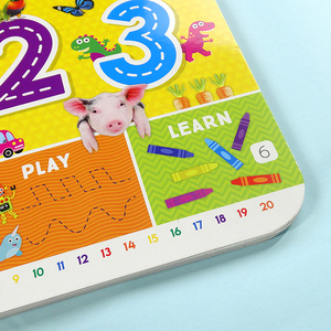 बच्चे बच्चों गत्ता आकार किताबें शब्द सीखने गिनती <span class=keywords><strong>123</strong></span> वर्णमाला एबीसी पुस्तक - Product Image 3