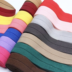 Sọc <span class=keywords><strong>Nylon</strong></span> Gấp Băng Đàn Hồi 40Mm Đầy Màu Sắc Xương Gân Cạnh Lông Ban Nhạc Đàn Hồi Cho Phụ Kiện May Mặc Miễn Phí 10Mm - Product Image 1