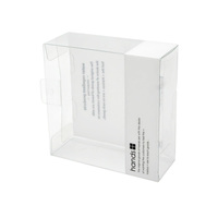 Vente en gros Petite boîte en plastique jetable transparente en PVC Emballage cadeau personnalisé pour cosmétiques avec cintre