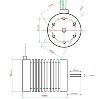 Motor CC sin Escobillas F540 3650 3660, Combo de ESC de 60A, Impermeable, Programable, Alto Torque, 4 Polos, para Coche o Barco RC 1/10