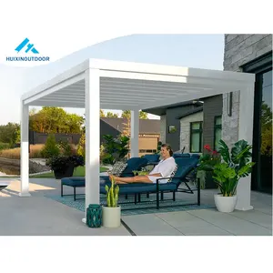 Tùy Chỉnh Prefab Kim Loại Vòm Chỉnh Hình Niti Nhôm Pergola Louver Led Ánh Sáng Xe Rửa Hiện Đại Gazebo Cho Ngoài Trời