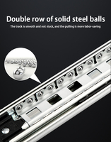 Glissières de tiroir AOLISHENG 53 mm à double verrouillage et fermeture amortie, robustes, pour camping-cars, ateliers, armoires industrielles et de cuisine