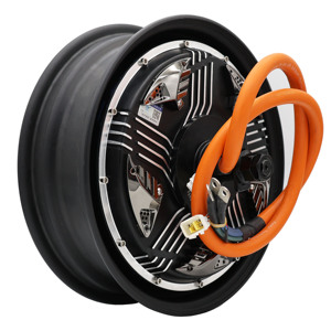 มอเตอร์ฮับไร้แปรงถ่าน DKYS ขนาด 12 นิ้ว รุ่น 50H6000W สำหรับรถจักรยานยนต์ โครงสร้างแม่เหล็กแบบดูอัลฮอลล์ ความเร็วสูงสุด 100 กม./ชม. รุ่น DK12'50H6000W สีไทเทเนียม - Product Image 1
