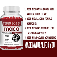 Gummies de Maca à Marque Privée, Produit de Beauté pour l'Augmentation des Hanches, Produit Vitaminique, Poudre de Maca, Complément Herbal