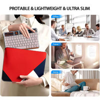 Teclado Inalámbrico BT Ultra Delgado de Plástico Ergonómico con Retroiluminación RGB de 78 Teclas con Interruptor de Tijera y Panel Táctil para PC/Tableta/Portátil