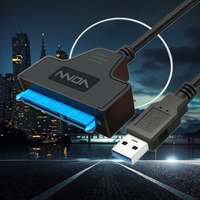 Alta calidad USB3.0 SATA 7 + adaptador de 15 pines Cable DE DATOS DE PVC trenzado cobre puro Compatible 2,5 pulgadas SSD HDD SDD tipo C USB 3,0 duro