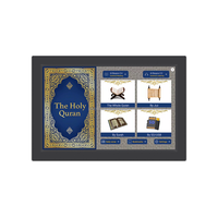 Jam Azan Digital 10 Inch Terlaris, Tablet Jam Sholat Muslim Layar Sentuh, untuk Rumah dan Kantor, dengan Fitur Hadith dan Bacaan Al-Quran, Bahan Plastik