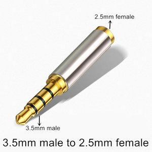 2.5mm nam đến 3.5mm Nữ/3.5mm nam đến 2.5mm Nữ âm thanh Jack Adapter tai nghe chuyển đổi cho điện thoại thông minh Tai nghe máy tính bảng - Product Image 2