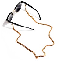 Figaro — accessoires de cou en acier inoxydable doré, corde tordue, masque, lanière pour lunettes, chaînes, porte-lunettes de soleil