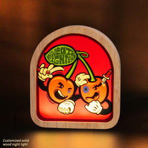 Cadre <span class=keywords><strong>photo</strong></span> en bois massif en acrylique personnalisé CJH, veilleuse, interrupteur à tirette, personnages <span class=keywords><strong>de</strong></span> dessins animés, souvenirs d'animaux <span class=keywords><strong>de</strong></span> compagnie, lampe <span class=keywords><strong>de</strong></span> chevet, lampe <span class=keywords><strong>de</strong></span> bureau - Product Image 2
