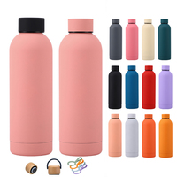 Bouteille isotherme en acier inoxydable à petite ouverture de 500 ml (17 oz) écologique, style américain, pour cadeau d'entreprise, gobelet thermique, logo personnalisé