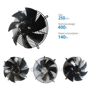 พัดลมระบายความร้อนแบบแกน ebmpapst S2D250-BH02-01 ขนาด 250 มม. 400V AC 50/60Hz 100/140W 0.2/0.23A 2500/2650RPM สำหรับการจราจรทางราง - Product Image 2