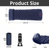 Matelas gonflable de camping extra épais et imperméable avec oreiller pour l'escalade et le pique-nique pour le sac à dos et la randonnée