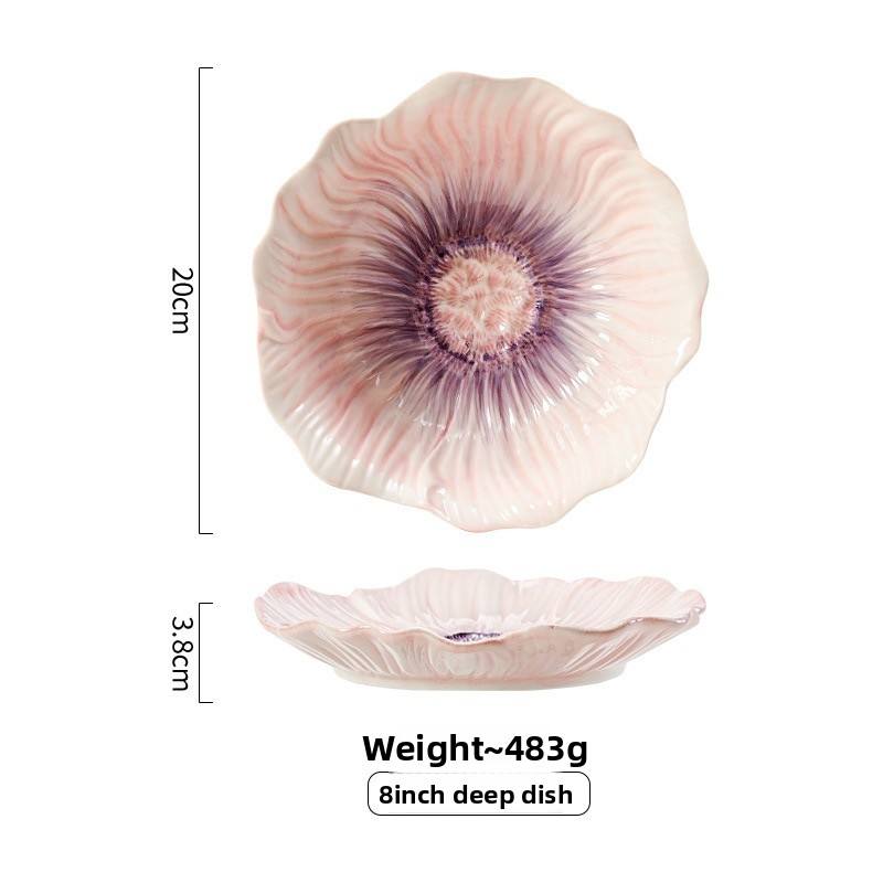 plato hondo de 8 pulgadas