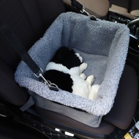 Sac de transport pour chat d'extérieur, montable en voiture, en polaire, avec cadre en fer, couleur unie, panier de sécurité 30 kg