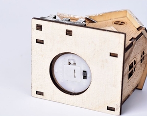 Mini LED Light Wooden <strong>House</strong> Figurines <strong>Christmas</strong> <strong>Village</strong> Ornaments for Home &amp; Party Table Gift Decoration - Product Image 6