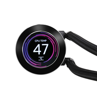 Écran LCD SAMA, dissipateur thermique de refroidissement scientifique, 71,1 CFM, refroidisseur de processeur d'ordinateur, AM5, effet ARGB, refroidissement par eau pour PC