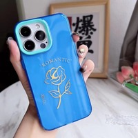 Coque de téléphone transparente multicolore en TPU Rose pour iPhone 12 13 14 15 16 17 18 Pro Max