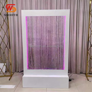 SMS Wedding Decoration <b>Backdrop</b> RGB Led Waterfall Welcome Sign <b>Backdrop</b> <b>Stand</b> Fountain Metal Water Wall Panel - Product Image 2