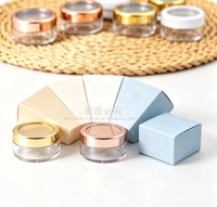 Vente en gros de pots ronds en forme de macaron de couleur bonbon, pots cosmétiques vides en plastique PP de 10 g, contenants pour baume à lèvres, fard à paupières, poudre
