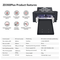 Máquina de Corte de Etiquetas Totalmente Automática ZD350 PLUS, Cortadora de Hojas de Alta Velocidad, Máquina de Troquelado Rotatorio de Doble Cabezal