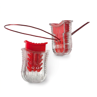 Sceau de sécurité en plastique transparent rouge pour compteur d'eau, sceau à fil pour boîte de compteur de gaz