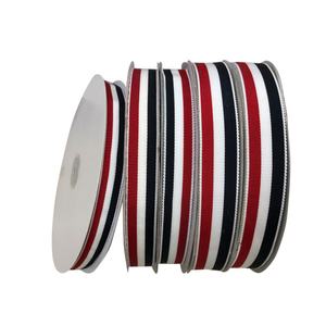 Cinturón de Encaje con Diseño de Espiga Impresa en Tres Colores, Rojo, Blanco y Azul, para Ropa, con Cinta de Poliéster Lisa - Product Image 3