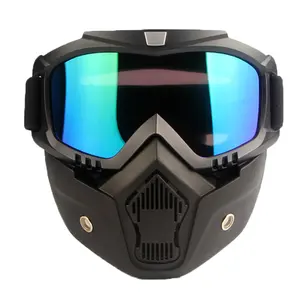 Съемные зимние спортивные мотоциклетные очки лыжи сноуборд снегоход на все лицо шлемы с очками