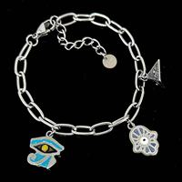 Delicaat en schattig fruitvormig oogjes chocolade donut hart zirkoon klassieke roestvrijstalen armband