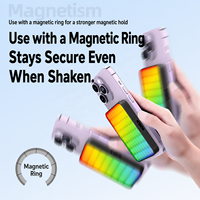 Lampe à selfie magnétique, lumière d'appoint rechargeable RGB à clipser pour téléphone, ordinateur portable, tablette, maquillage, vidéo, vlog, diffusion en direct