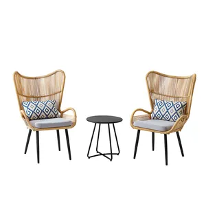 Modern Outdoor Garden Furniture Balcony Bistro Patio Chairs Pe Wicker Rattan Woven Chair