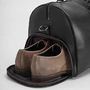 Sac de voyage unisexe vintage en cuir de vachette, personnalisable, pour le sport, avec compartiment à chaussures, 20-35L, fermeture éclair - Product Image 6