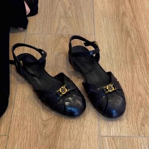 Sandalias de Verano para <span class=keywords><strong>Mujer</strong></span>, Versión Piel de Oveja, Diseño Camelia, Punta Abierta Transpirable, Cierre de Hebilla, Suela de Goma - Product Image 3