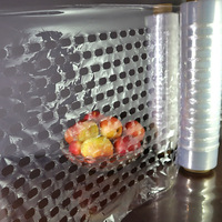 Rouleau d'emballage de palette ventilé en plastique PE transparent respirant et personnalisé pour l'emballage de légumes et de fruits