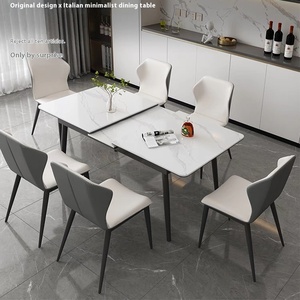 Quảng Đông Phật Sơn Sang Trọng Có Thể Gập Lại Bàn Ăn 1.0M Hình Chữ Nhật Kính Thiên Văn Slate Cho Hộ Gia Đình Nhỏ Căn Hộ Căng Có Thể truy cập - Product Image 4