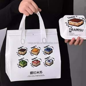 Non-woven Takeaway Bag Disposable Tinfoil Insulation Catering Milk Tea Baking Bag Custom logo - Product Image 6