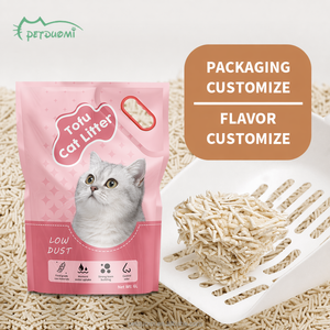 Litière pour chat en tofu floral en gros 3,0 mm, contrôle des odeurs, agglomération rapide, sable pour chat OEM ODM - Product Image 1
