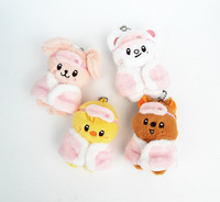 Mini porte-clés en jersey rose, pendentif mignon pour sac, ornement de mode, accessoires quotidiens, cadeau