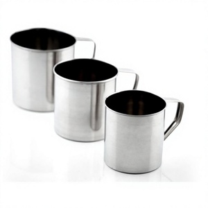 แก้วสแตนเลสพกพาสำหรับตั้งแคมป์พร้อมที่จับผนังลึกถ้วยกาแฟสำหรับการเดินทางกลางแจ้งสำหรับเดินป่าและปิกนิก - Product Image 1