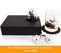 Pierres à whisky réutilisables avec logo personnalisé, pierres à vin réutilisables, cubes de glace en acier inoxydable, ensemble de refroidisseur à glace