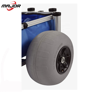 รถเข็นล้อบอลลูนอลูมิเนียมขนาด 12 นิ้วแบบพกพาสำหรับตกปลาและชายหาด - Product Image 3