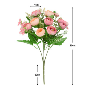 Bouquet de roses artificielles de style coréen pour la décoration de la maison, accessoires de photographie de mariage - Product Image 5