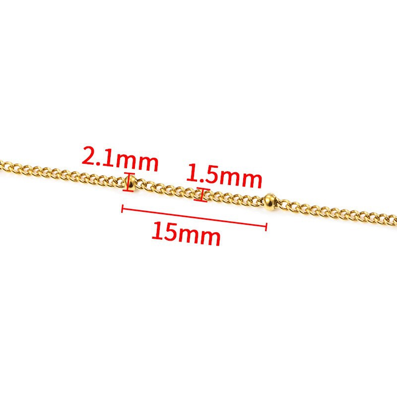 Vacuum gold 1.5mm beads 2.1mm