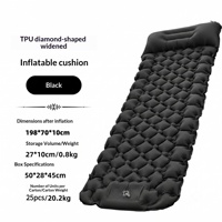 Matelas gonflable d'extérieur en TPU avec pompe à pied intégrée, tapis de camping portable, équipement de randonnée, tapis de sieste