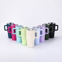 Gobelet isotherme portable en acier inoxydable de 20 oz, couleur unie, pour voiture, avec couvercle, idéal pour la rentrée des classes des enfants