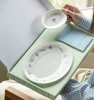 Boîte d'expédition en carton ondulé avec impression intégrale et insert, boîte d'expédition imprimée pour mug à café, vaisselle, assiette de table