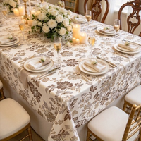 Nappe de table en jacquard floral de style européen classique, tissu tissé épais, nappe décorative pour table à manger, décoration de salon