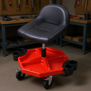 Taburete de Trabajo con Asiento Giratorio, Altura Ajustable, con Ruedas, Modelo D0100HRSC4T - Product Image 2