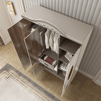 Armoire de chambre à coucher en bois de haute qualité, 3 portes, avec placards en plastique, design armoire de chambre 1,5 m en MDF